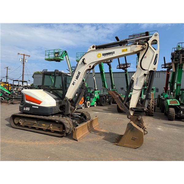 (10295821) 2020 Bobcat E85 Mini Excavator, Enclosed Cab (Starts & Runs - See Video)