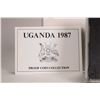 Image 3 : 1987 Royal Mint "Uganda" collectible proof coin set with presentation case and certificate
