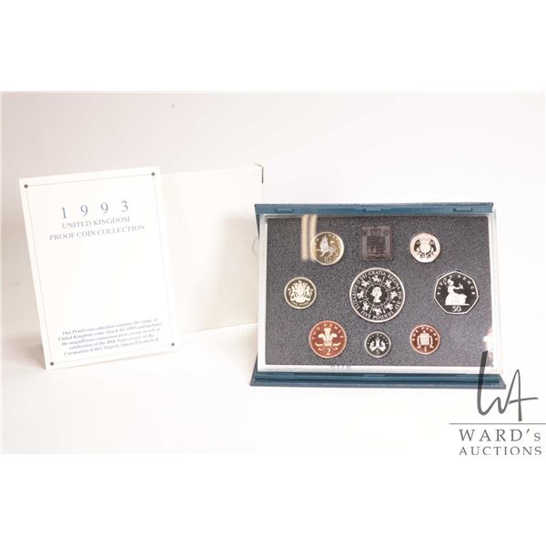 1993 Royal Mint United Kingdom proof coin set, in presentation case with box
