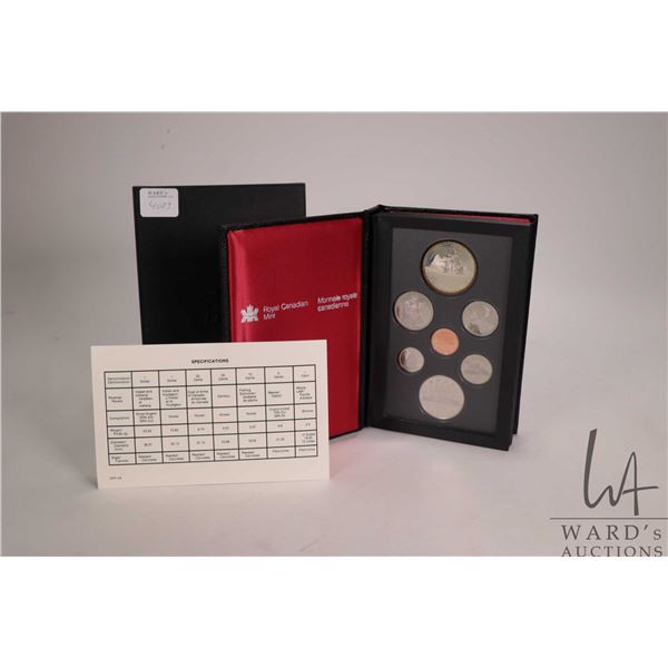 1987 Royal Mint double dollar proof set, in presentation case with certificate