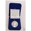 Image 1 : Franklin Mint mounted sterling silver Monte Carlo casino 100 franc chip with pendant bale, in presen