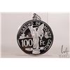 Image 2 : Franklin Mint mounted sterling silver Monte Carlo casino 100 franc chip with pendant bale, in presen