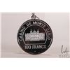 Image 3 : Franklin Mint mounted sterling silver Monte Carlo casino 100 franc chip with pendant bale, in presen