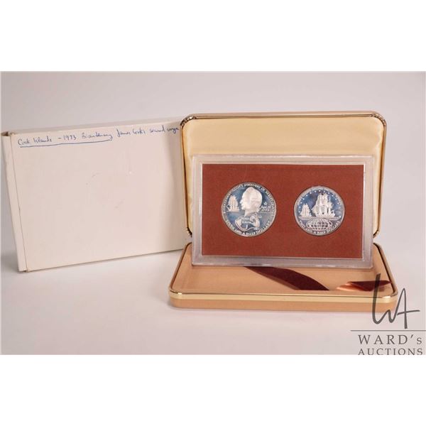 1973 Royal Australian Mint "Cooks Islands- Captain James Cook" .925 coin set including $2.5 and $7.5