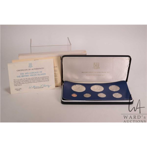 1979 Franklin Mint "Coinage of the British Virgin Islands" including $5 and $1 sterling, including c