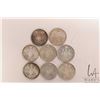 Image 1 : Eight Canadian fifty cent coins including 1964 and seven 1966