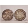 Image 1 : Two Canadian silver dollars including 1958 and 1966
