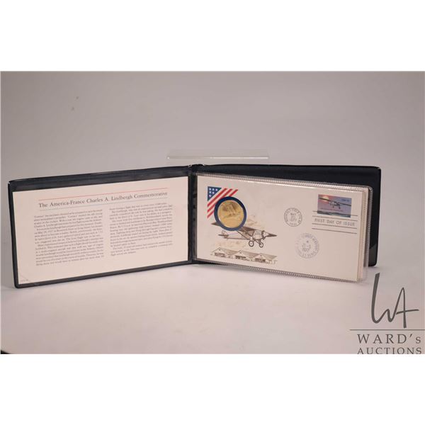 1977 Royal Mint double medallion First Day Covers collector set "Celebration of the flight of Charle