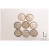 Image 2 : Eight Canadian fifty cent coins including 1950, 1951, 1952, 1953, 1955, 1956, 1957 and 1958