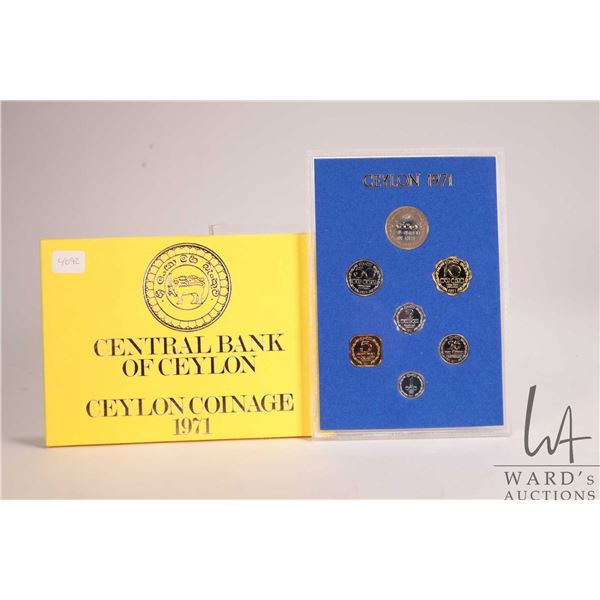 1971 Royal Mint "Ceylon" proof set in acrylic holder with cardboard wrap
