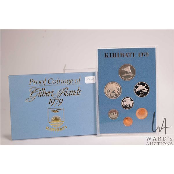 1979 Royal Mint "Kiribati" proof set in acrylic holder with cardboard wrap