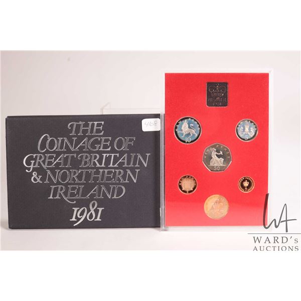 1981 Royal Mint "Great Britain and Northern Ireland" proof set in acrylic holder with cardboard wrap