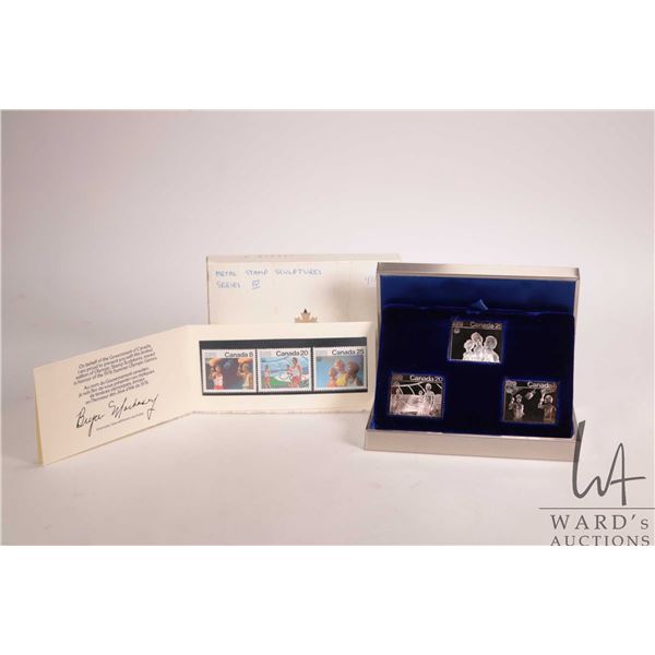 1976 Canada Post Montreal XXI Olympiad .999 fine silver stamp medallions, each with depiction of ath