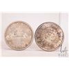 Image 1 : Two Canadian silver dollars including 1949 and 1964