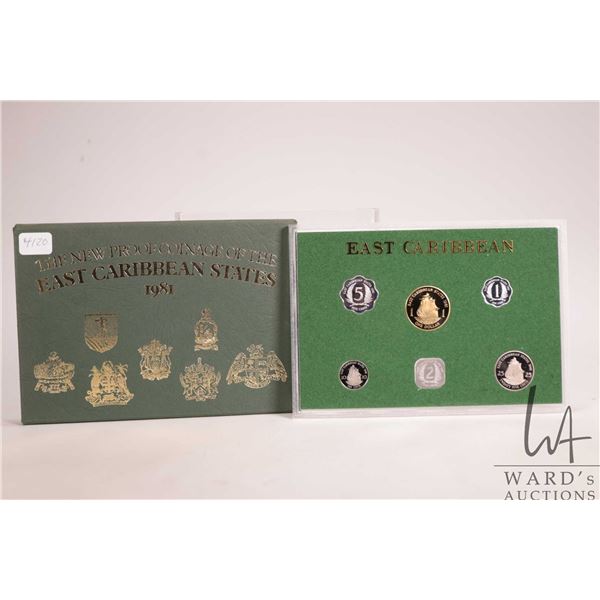 1981 Royal Mint "East Caribbean States" proof coin set in acrylic holder with cardboard wrap
