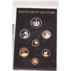 Image 2 : 1979 Royal Mint "The Kingdom of Lesotho" proof coin set in acrylic holder with cardboard wrap