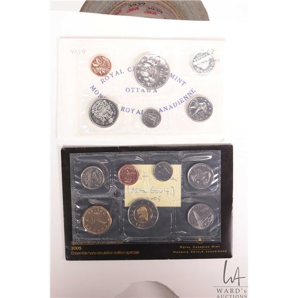 Two Royal Canadian mint coin sets including 1972 and 2005