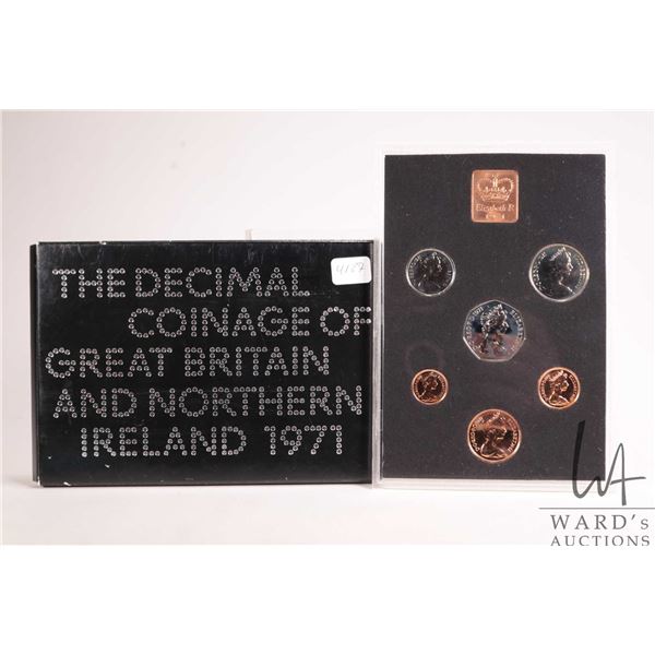 1971 Royal Mint "Great Britain and Northern Ireland" proof coin set in acrylic holder with cardboard