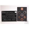 Image 1 : 1971 Royal Mint "Great Britain and Northern Ireland" proof coin set in acrylic holder with cardboard