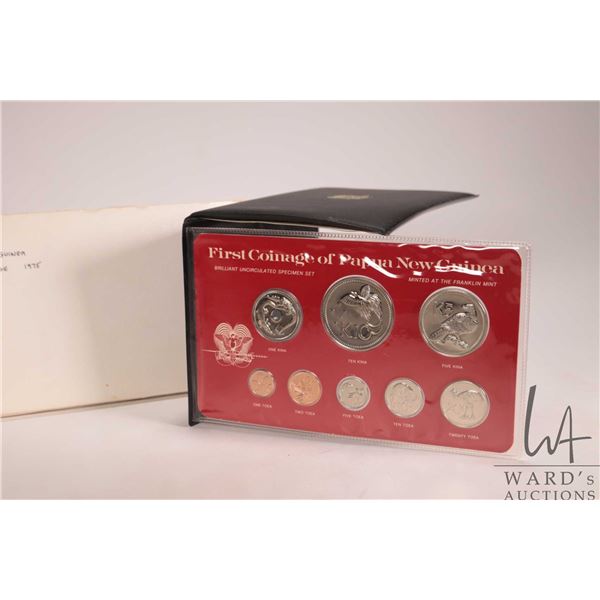 1975 Franklin Mint "Papua New Guinea" brillian uncirculated specimen set, includes folio and certifi