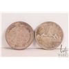 Image 1 : Two Canadian silver dollars including 1958 and 1959