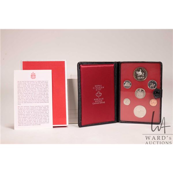 1973 Royal Canadian Mint "RCMP" double dollar proof set with case