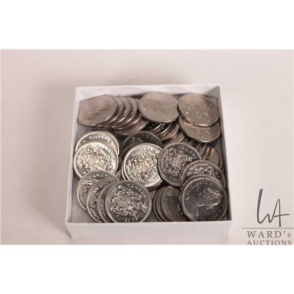 Forty 1974 Canadian fifty cent coins