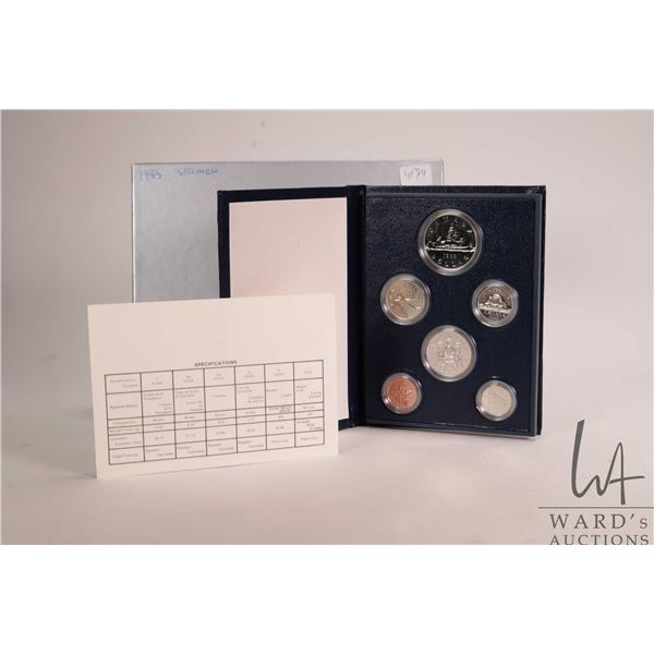 1983 Royal Canadian Mint specimen set with case and certificate