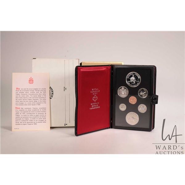 1975 Royal Canadian Mint "Calgary" double dollar proof set with case