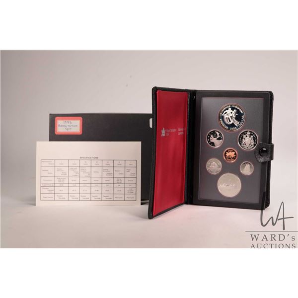 1983 Royal Canadian Mint "Edmonton Universiad" double dollar proof set with case and certificate