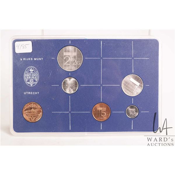 1982 Rijks Munt "Utrecht" coin set in acrylic case