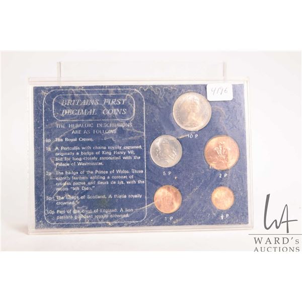 Britains first decimal set in acrylic holder