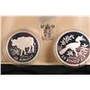 Image 2 : 1976 Royal Mint "Malaysia" two .925 sterling silver collector coins including 15 riggit and 25 riggi