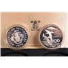 Image 2 : 1978 Royal Mint "Republic of Seychelles" two .925 sterling silver collector coins including 50 and 1