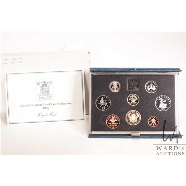 1986 Royal Mint "United Kingdom" proof coin collection in presentation case with certificate