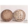 Image 1 : Two Canadian silver dollars including 1958 and 1964