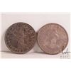 Image 2 : Two Canadian silver dollars including 1958 and 1964