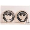 Image 2 : Two 1974 "Indonesia" .925 sterling silver collector coins including 2000 and 5000 rupiah. (63.28 gra