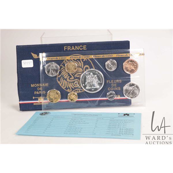 1978 Monnaie De Paris "Fleurs de Coins' mint coin set with box