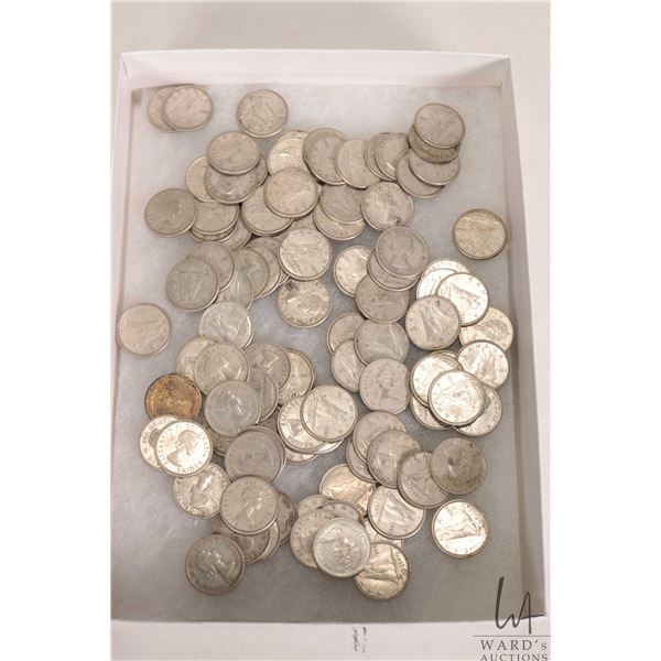 Approximately one hundred Canadian silver dimes
