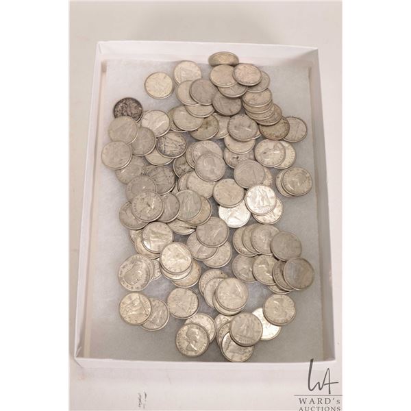 Approximately one hundred Canadian silver dimes