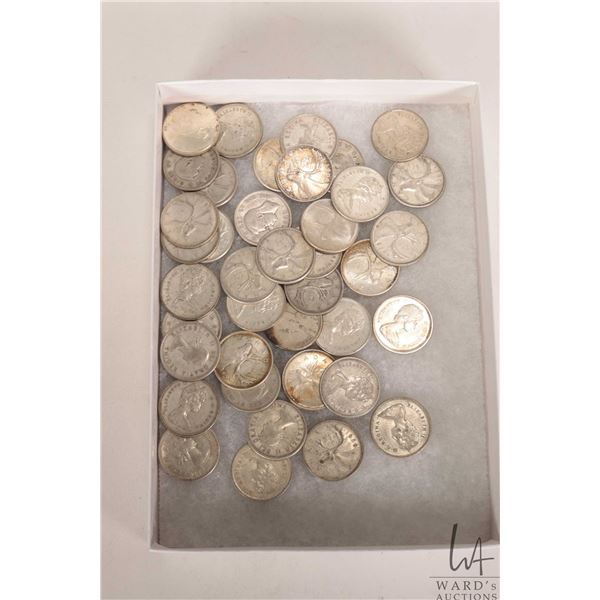 Thirty nine pre-1967 quarters and one 1967 quarter