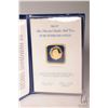 Image 2 : 1977 Franklin Mint "The Netherlands Antilles" 14kt, 200 guilder gold coin, with folder and certifica