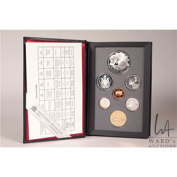 1996 Royal Canadian Mint "Discovery of the MacIntosh Apple" double dollar proof set with case and ce