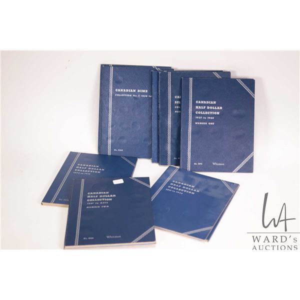 Eight vintage Canadian coin albums with no contents