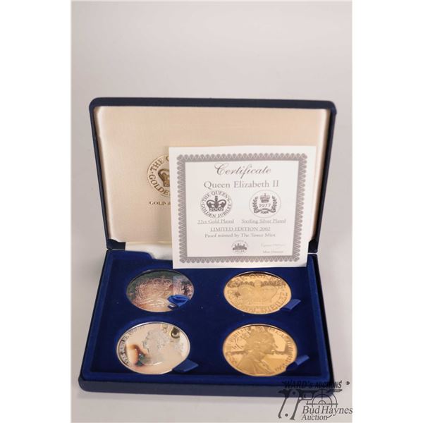 The Tower Mint Queen Elizabeth II limited edition 2002 boxed Silver and Gold jubilee collectors coin