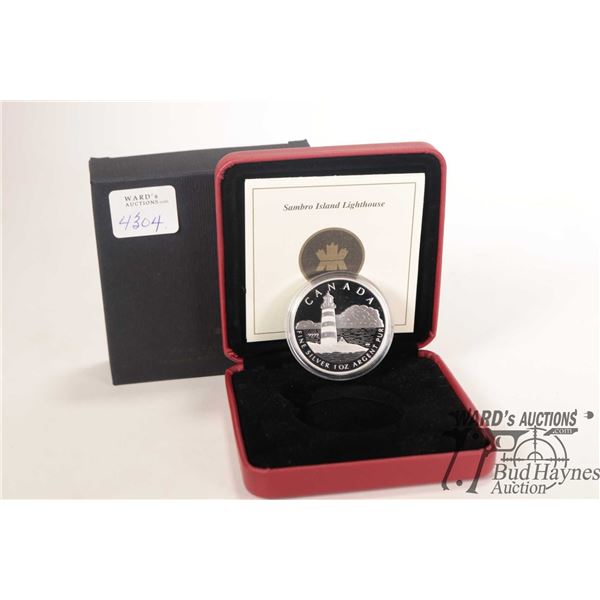Royal Canadian Mint Sambro Island Lighthouse .999 1 oz. fine silver coin in case