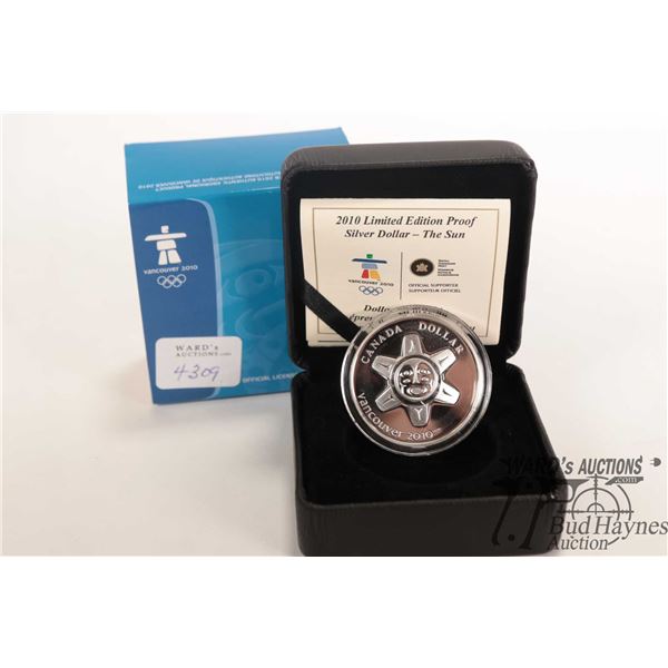 Royal Canadian Mint 2010 limited edition proof silver dollar Sun coins minted in 92.5% silver