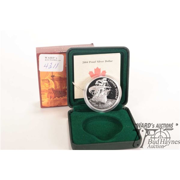 Royal Canadian Mint 2004 silver proof dollar to commemorated the 400th Anniversary of the First Fren