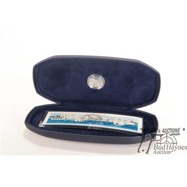 Canada 46 Day of Issue Tall Ships Halifax coin and .10 cent coin in clam shell case